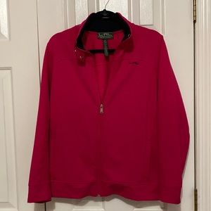 Lauren jacket. Zip front, snap collar, side slit pockets, inner pockets.